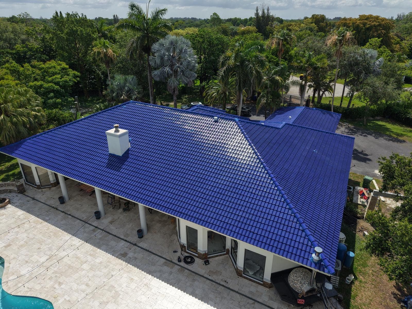 Completed spanish s tile roof