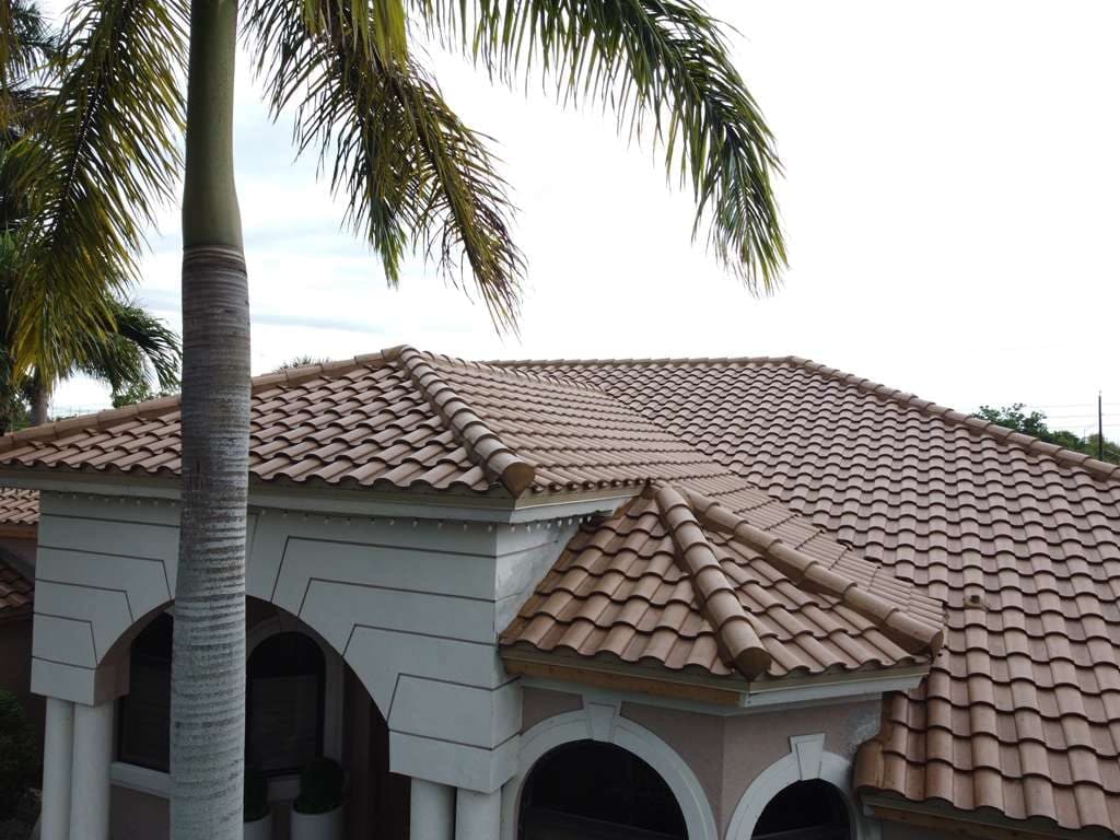 Completed spanish s tile roof