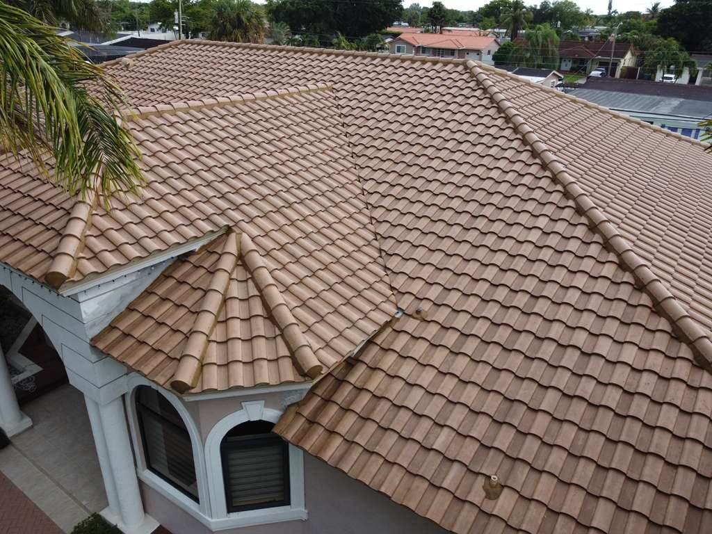 Completed spanish s tile roof