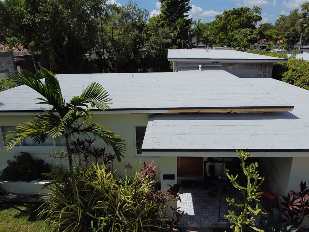 Completed flat and low slope roof