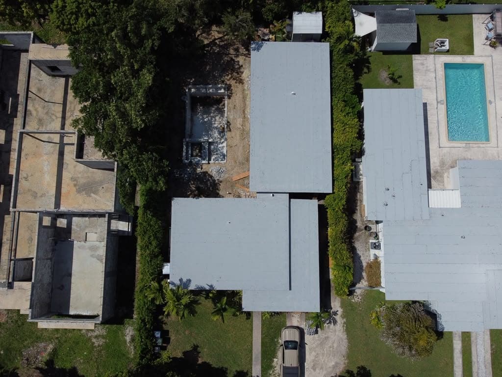 Completed flat and low slope roof